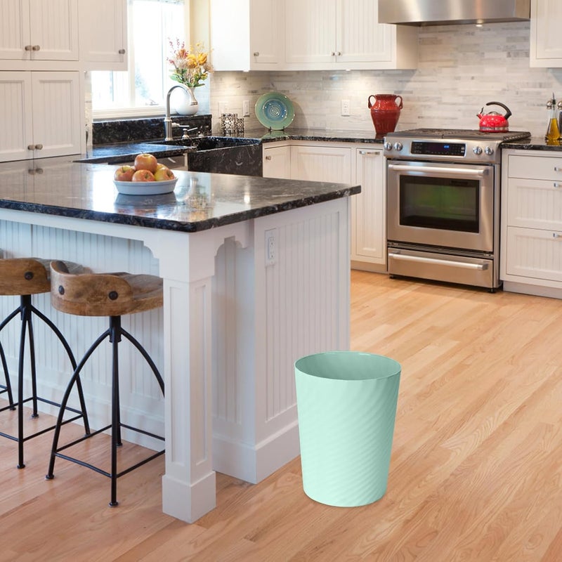 VKPLITE Small Plastic Trash Can - 1.8 Gallon - Light Green - Wastebasket Garbage Can Container - Image 3